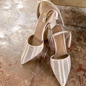 Baby pink Franco Sarto heels, never worn!